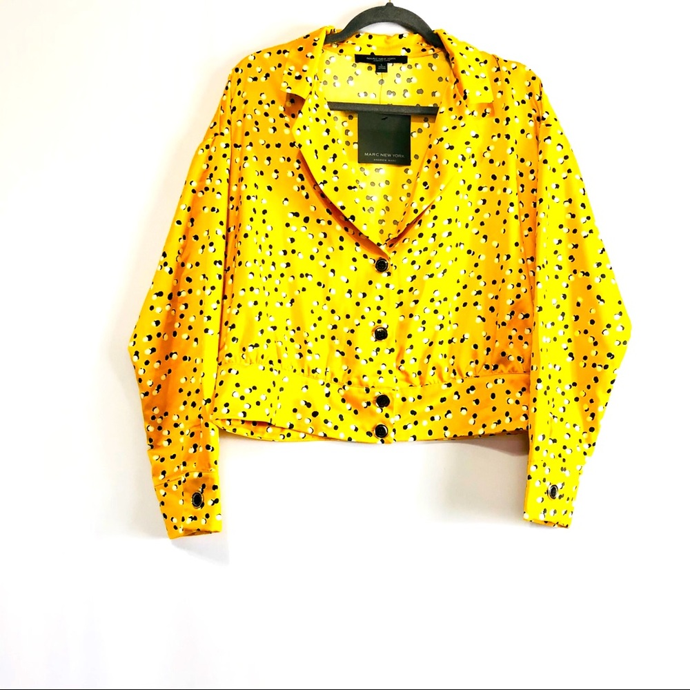 Andrew Marc New York Long Sleeve Yellow Jacket. Size L. Classy Rare